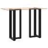 vidaXL Bar Table Legs T-Shaped 2 pcs Black 50x35x(100-101) cm Steel