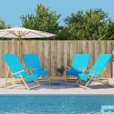 vidaXL Beach Towels 4 pcs Turquoise 60x135 cm Fabric 400 GSM