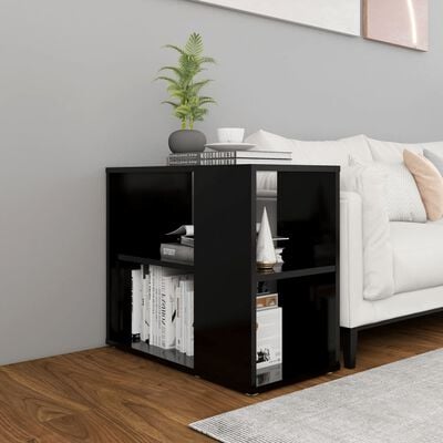 vidaXL Side Cabinet Black 60x30x50 cm Engineered Wood