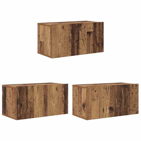 vidaXL TV Cabinet Set 3 pcs Brown 60 x 30 x 30 cm Engineered Wood