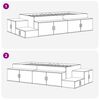 vidaXL Storage Bed Frame with Storage White 90 cm Engineered Wood