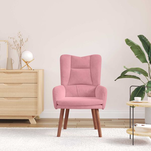 vidaXL Armchair Pink 63 x 67 x 94 cm Velvet