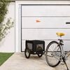 vidaXL Pet Bike Trailer Black Oxford Fabric&Iron