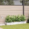 vidaXL Garden Planter 4 pcs White Steel