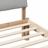 vidaXL Bed frame Brown and light grey 140 x 200 cm Solid pine wood