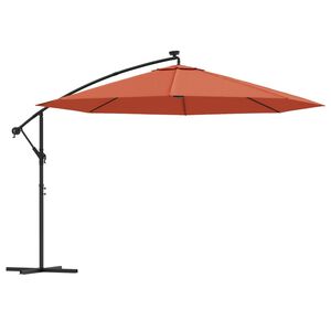 vidaXL Cantilever Garden Parasol | Terracotta | Polyester | Large | Tiltable
