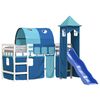 vidaXL Kids' Loft Bed with Tower without Mattress Blue 80x200 cm