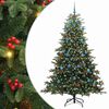vidaXL Artificial Christmas Tree with 300 LEDs with Stand Green 210 cm