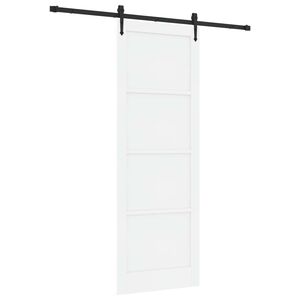 vidaXL Sliding Door ORKDAL 83 x 232 cm Solid Pine Wood White and Black
