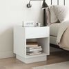 vidaXL Bedside Table with Infinity LED White 40x40x50 cm