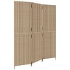 vidaXL Room Divider 3 Panels Beige Poly Rattan