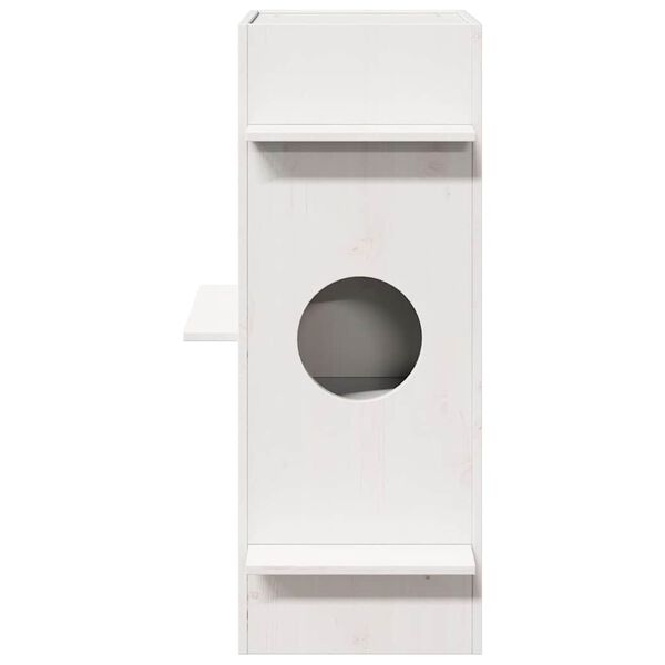 vidaXL Cat House White 43x43x90 cm Solid Wood Pine