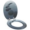 vidaXL Soft-Close Toilet Seat Grey 44 x 38 cm MDF board
