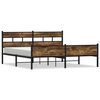 vidaXL Metal Bed Frame without Mattress Smoked Oak 200x200 cm
