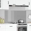 vidaXL Kitchen Backsplash Light Grey 120 x 60 cm Tempered Glass