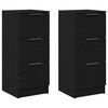 vidaXL Sideboards 2 pcs Black oak 30 x 30 x 70 cm Engineered wood
