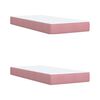 vidaXL Box Spring Bed with Mattress Pink 200x200 cm Velvet