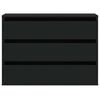 vidaXL Corner Chest of Drawers Black 80x41x58 cm Engineered Wood