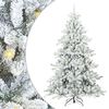 vidaXL Artificial Hinged Christmas Tree White 240 cm PVC and Steel