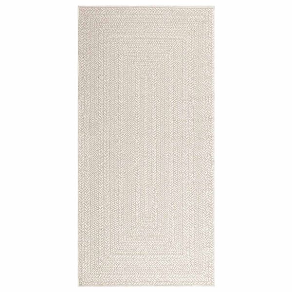 vidaXL Rug ZIZUR Cream 100x200 cm Jute Look Indoor and Outdoor
