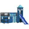vidaXL Kids' Loft Bed with Tower without Mattress Blue 90x190 cm Single