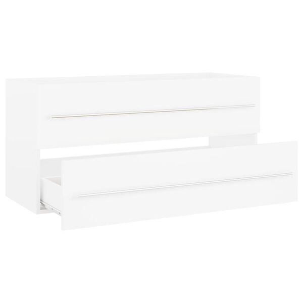 vidaXL Sink Cabinet White 100x38.5x48 cm Engineered Wood