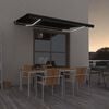 vidaXL Manual Retractable Awning with LED 450x350 cm Anthracite