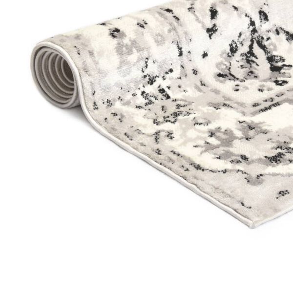 vidaXL Rug Grey and Black 160x230 cm PP