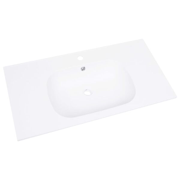 vidaXL Built-in Wash Basin 805x460x105 mm SMC White