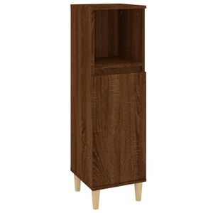vidaXL Bathroom Cabinet Brown Oak 30x30x100 cm Engineered Wood