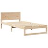 vidaXL Bed Frame with Headboard Natural 75 x 190 cm Solid Pine Wood
