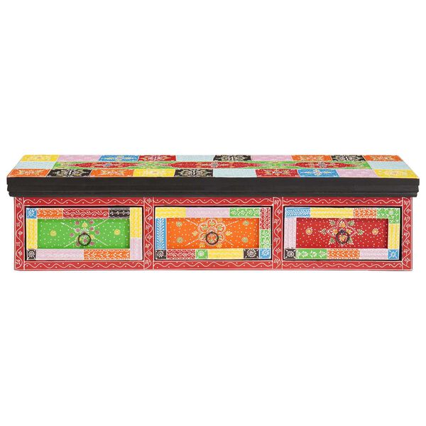 vidaXL TV Cabinet Multicolour 100 x 30 x 24 cm Solid Mango wood