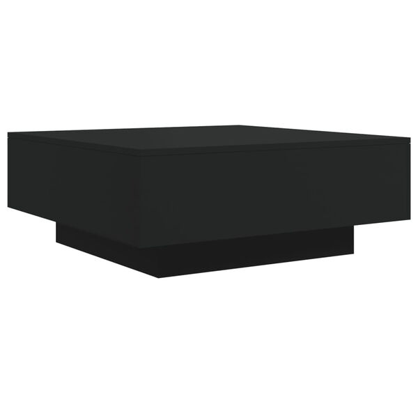 vidaXL Coffee Table Black 80x80x31 cm Engineered Wood