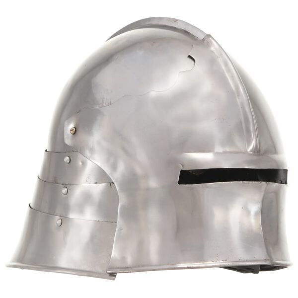 vidaXL Medieval Knight Helmet Antique Replica LARP Silver Steel