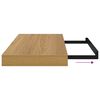 vidaXL Wall Shelf 4 pcs Brown 50 x 23 x 4 cm Engineered Wood