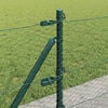 vidaXL Fence Post Green 100 x 0.6 m (25 mm mesh) Steel and PVC