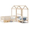 vidaXL Bed and Bench Set with Roof without Mattress 100x200 cm
