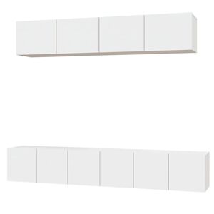 vidaXL 5 Piece TV Cabinet Set White Engineered Wood