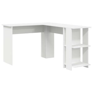 vidaXL Corner Desk White Engineered Wood 140 x 113.5 x 75 cm