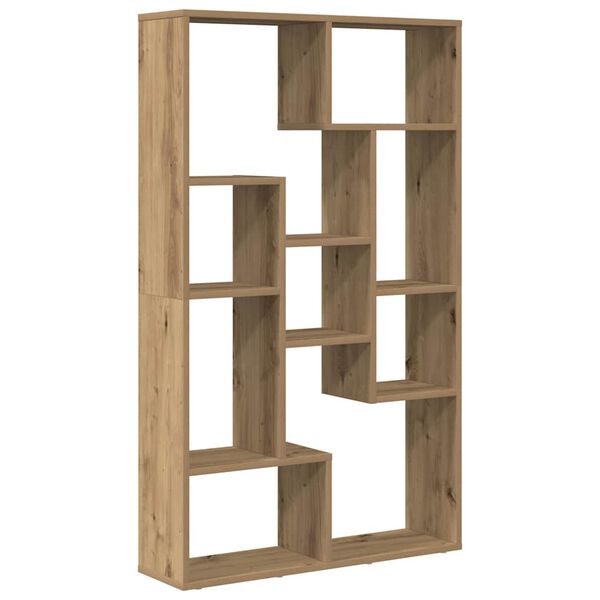 vidaXL Bookcase Artisian Oak 72x20x120 cm Engineered Wood