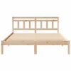 vidaXL Bed Frame Brown 140 x 200 cm Solid Pine Wood
