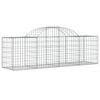 vidaXL Arched Gabion Baskets 15 pcs 200x50x60/80 cm Galvanised Iron