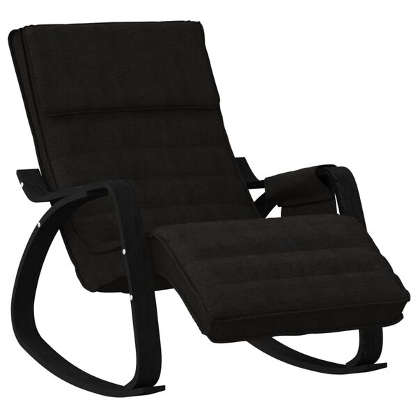 vidaXL Rocking Chair Black Fabric
