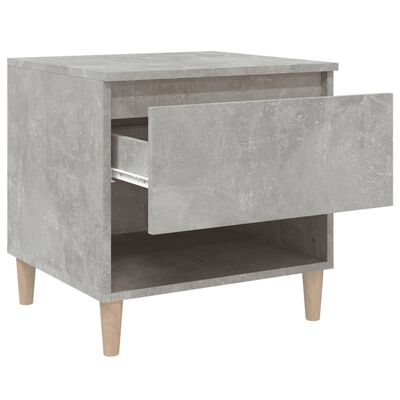 vidaXL Bedside Table Concrete Grey 50x46x50 Engineered Wood