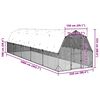 vidaXL Chicken Run with Roof 2.5x10x2.25 m Galvanised Steel