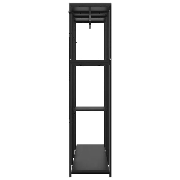 vidaXL Wardrobe Black 110x40x167 cm Metal and Engineered Wood