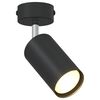 vidaXL Ceiling Spotlight with Spotlights Black 6 x 6 x 16 cm Metal