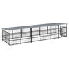 vidaXL Outdoor Dog Kennel with Roof Steel 11,26 m&sup2;