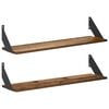 vidaXL Wall Shelves 2 pcs Old Wood 80 x 20 x 17 cm
