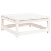 vidaXL Garden Footstool 70x70x30 cm White Solid Wood Pine